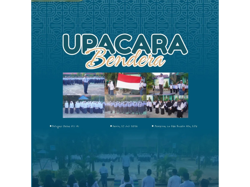 Upacara Bendera Minggu ke-Tiga, MAN 1 Baubau Gelar Pelantikan Pengurus PMR