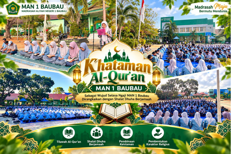 Keluarga Besar MAN 1 Baubau Gelar Khataman Al Quran, Wujudkan Program Selasa Ngaji