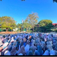 Bangun Karakter Religius, Siswa MAN 1 Baubau Gelar Salat Dhuha Berjamaah dan Kajian Dzikir Bersama