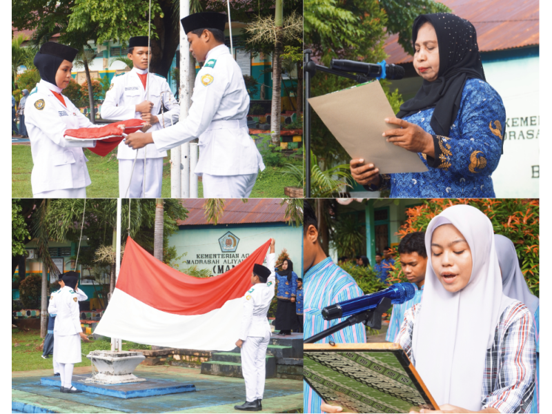 Upacara Harkitnas ke-118, MAN 1 Baubau Sukses Gelas Upacara Gabungan ASN Kemenag Kota Baubau