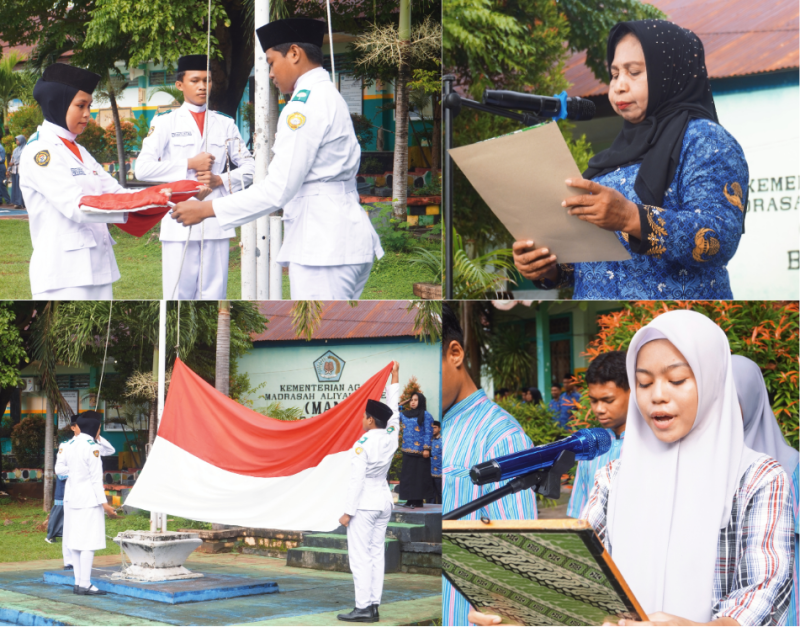 Upacara Harkitnas ke-118, MAN 1 Baubau Sukses Gelas Upacara Gabungan ASN Kemenag Kota Baubau