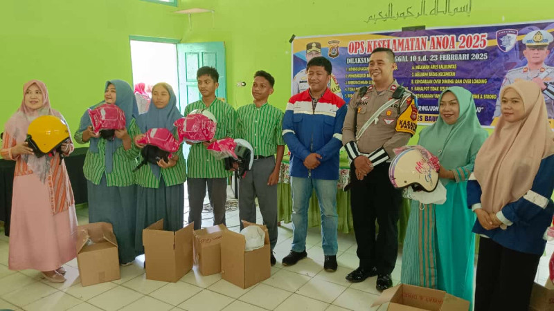 Sosialisasi CSR; Siswa MAN 1 Baubau terima kunjungan PT Elnusa dan Satlantas Polres Baubau