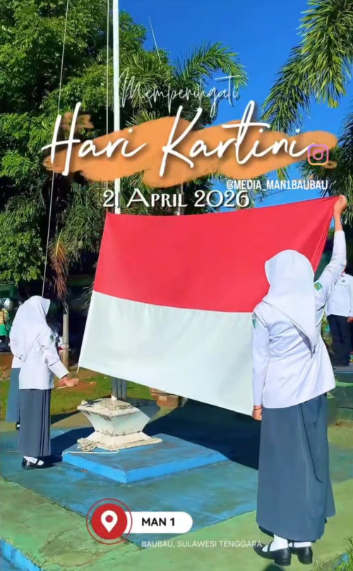 MAN 1 Baubau memperingati Hari Kartini dirangkaian Pelantikan Ketua OSIM dan MPK Masa Bakti 2026/2027